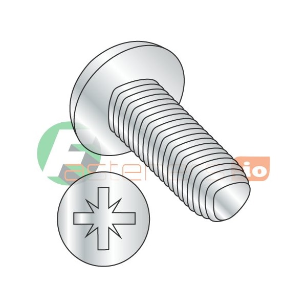 Newport Fasteners Thread Forming Screw, M2.5-0.45 x 5 mm, Zinc Plated Steel Pan Head Pozidriv Drive, 1500 PK 698607 - main
